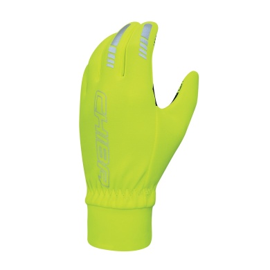 Chiba Rękawice rowerowe Thermofleece neonżółte - 1 para